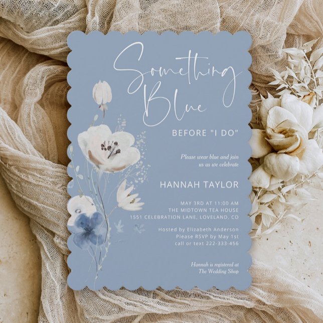 Something Blue Before I Do Bridal Shower Invitation (Creator Uploaded)
