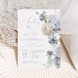 Something Blue Before I Do Bridal Shower  Invitation