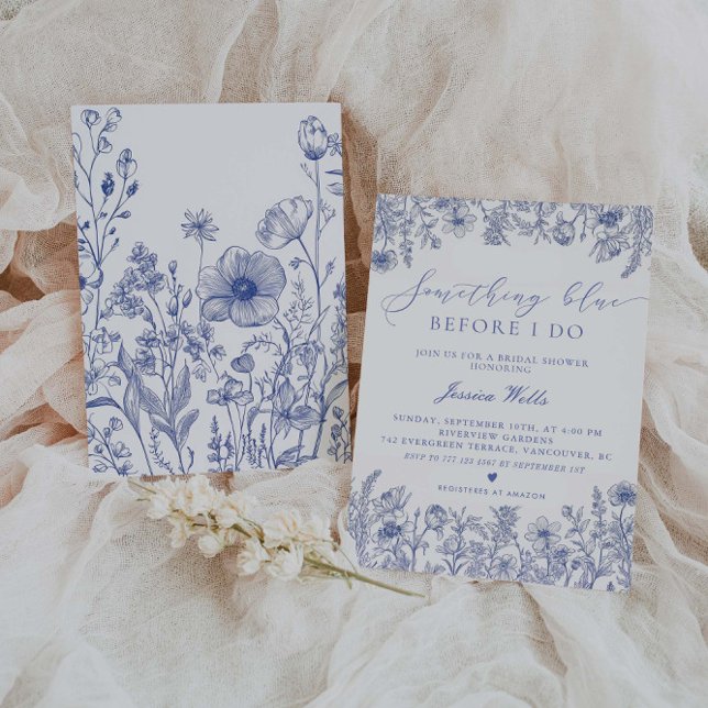 Something Blue Before I do Bridal Shower Invitation (Creator Uploaded)