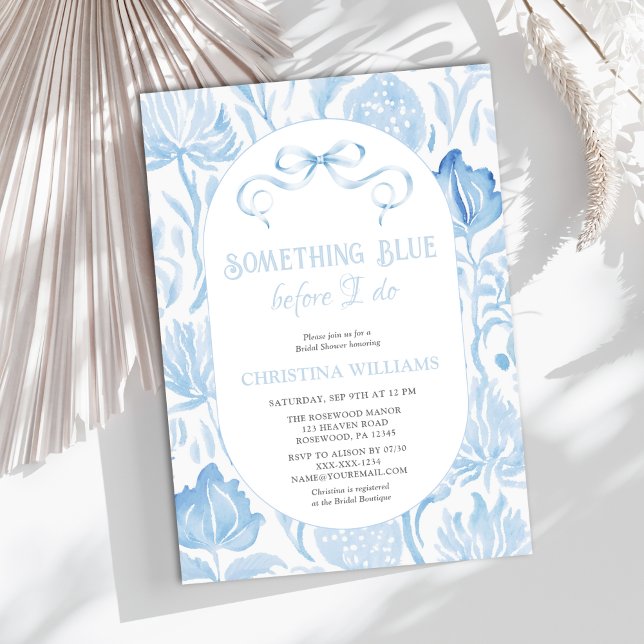 Something Blue Before I do Bridal Shower Invitation (Creator Uploaded)