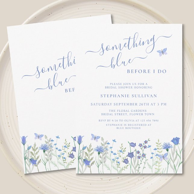 Something Blue Before I Do Bridal Shower Invitation (Creator Uploaded)
