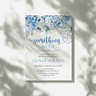 "Something Blue Before I Do" Bridal Shower Invitation