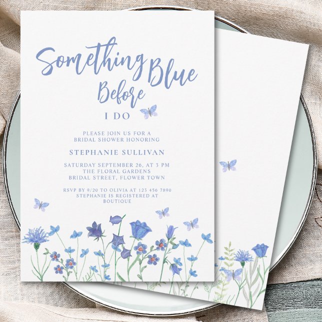 Something Blue Before I Do Bridal Shower Invitation (Creator Uploaded)