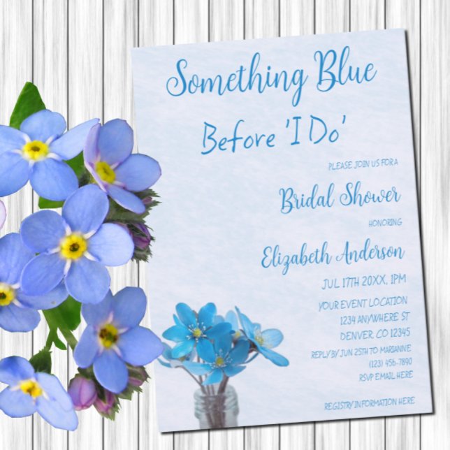 Something Blue Before I Do Bridal Shower Invitation (Creator Uploaded)