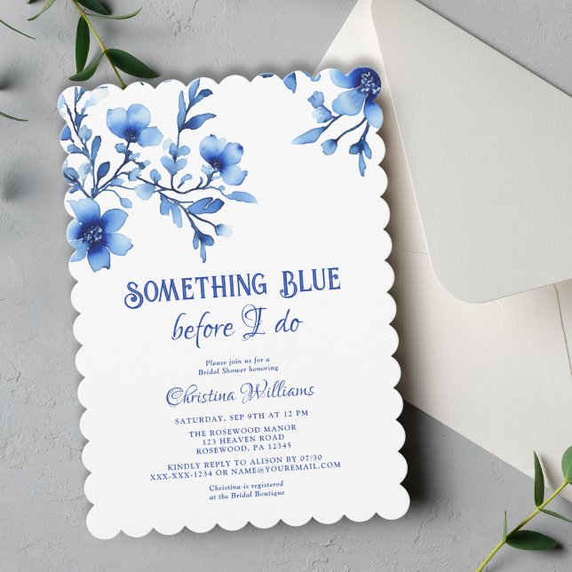 Something Blue Before I do Bridal Shower Invitation (Creator Uploaded)