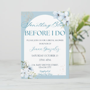 Something Blue Before I Do Bridal Shower Invitation