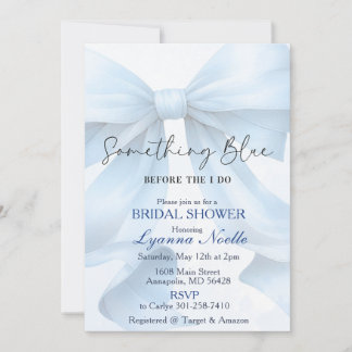 Something Blue before I do Bridal Shower Invitation
