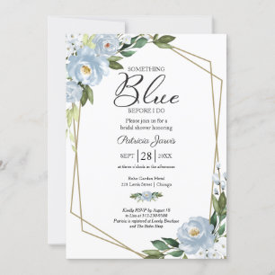Something Blue Before I Do Bridal Shower Invitation