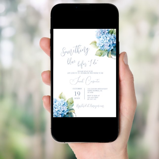 Something Blue Before I Do Bridal Shower  Invitation (Front Digital)