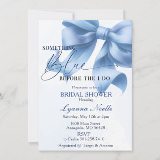 Something Blue before I do Bridal Shower Invitation