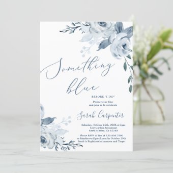 Something Blue Before I do Bridal Shower Invitation | Zazzle