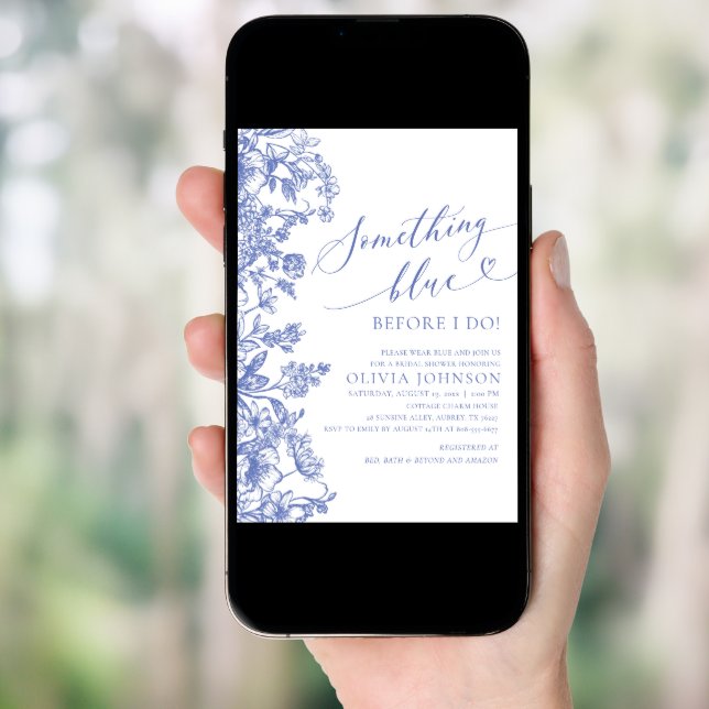 Something Blue Before I do Bridal Shower Invite (Front Digital)