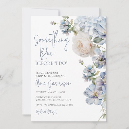 Something Blue Before I Do Bridal Shower Invite