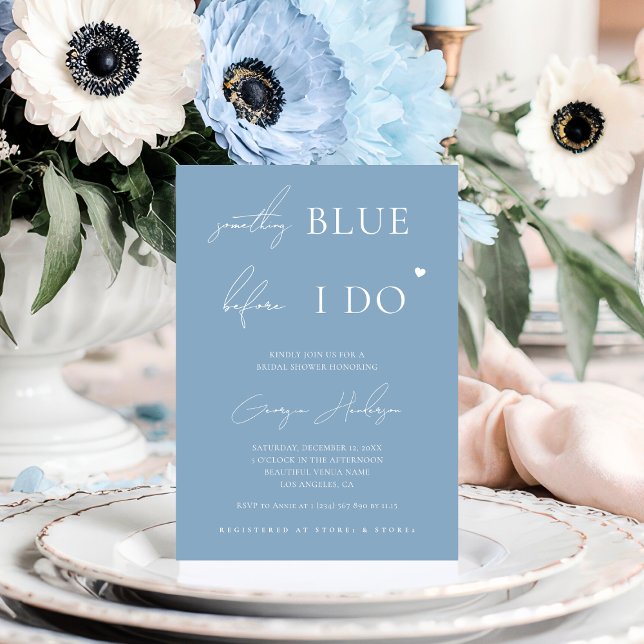 Something Blue Before I Do Bridal Shower Invite (Creator Uploaded)