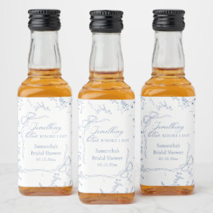 Something Blue Before I Do Bridal Shower Liquor Bottle Label
