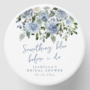 Something Blue before I do bridal shower Mini Candle Favors