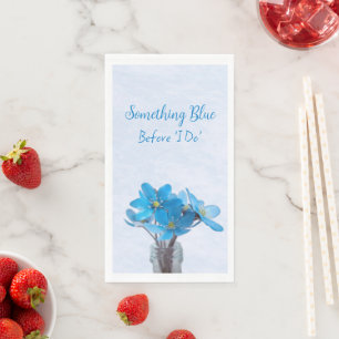 Something Blue Before I Do Bridal Shower Napkin