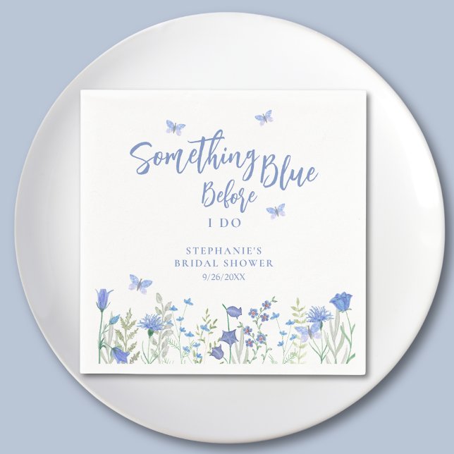 Something Blue Before I Do Bridal Shower Napkins (Creator Uploaded)