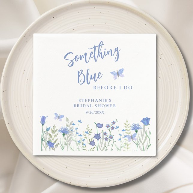 Something Blue Before I Do Bridal Shower  Napkins (Creator Uploaded)