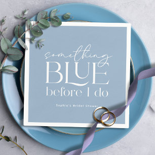 Something Blue Before I Do Bridal Shower Napkins