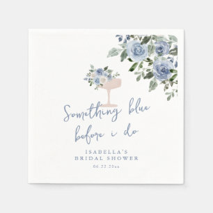 Something Blue before I do bridal shower napkins