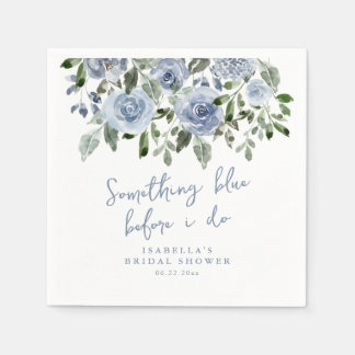 Something Blue before I do bridal shower napkins