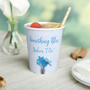 Something Blue Before I Do Bridal Shower Paper Cups