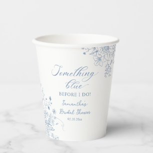 Something Blue Before I Do Bridal Shower Paper Cups