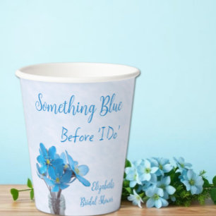 Something Blue Before I Do Bridal Shower Paper Cups