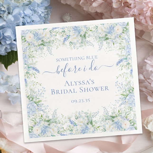 Something Blue Before I Do Bridal Shower Paper Dinner Napkins (Creator Uploaded)