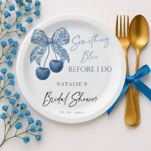 Something Blue Before I Do Bridal Shower Paper Plates