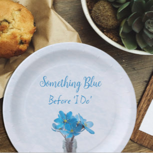 Something Blue Before I Do Bridal Shower Paper Plates