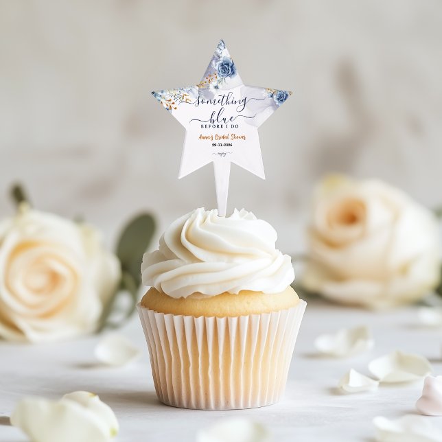 Something Blue Before I Do Bridal Shower Party Cake Topper (Something Blue Before I Do Bridal Shower Party Cake Topper)