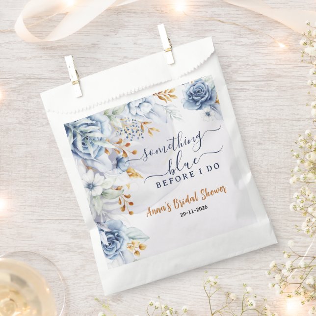 Something Blue Before I Do Bridal Shower Party Favor Bag (Clipped)