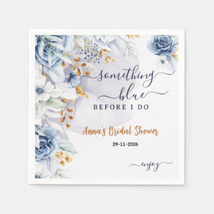 Something Blue Before I Do Bridal Shower Party Napkins