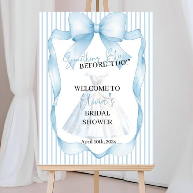 Something Blue Before I Do Bridal Shower Sign (Creator Uploaded)