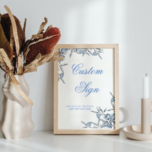 Something blue before i do bridal shower  sign