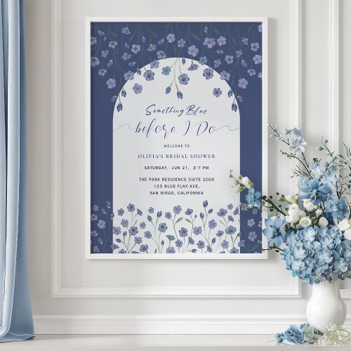 Something Blue Before I do Bridal Shower Sign