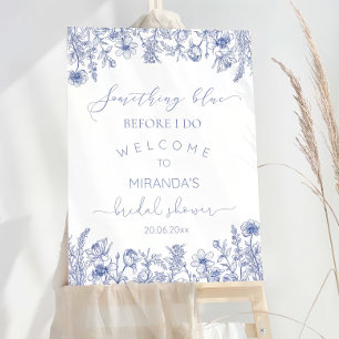 Something Blue Before I Do Bridal Shower Sign