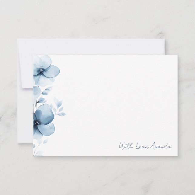Something Blue Before I Do Bridal Shower Thank You Card (Front)