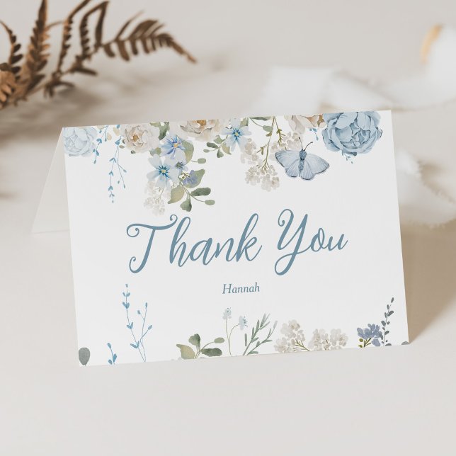 Something Blue Before I Do Bridal Shower Thank You Card (Creator Uploaded)