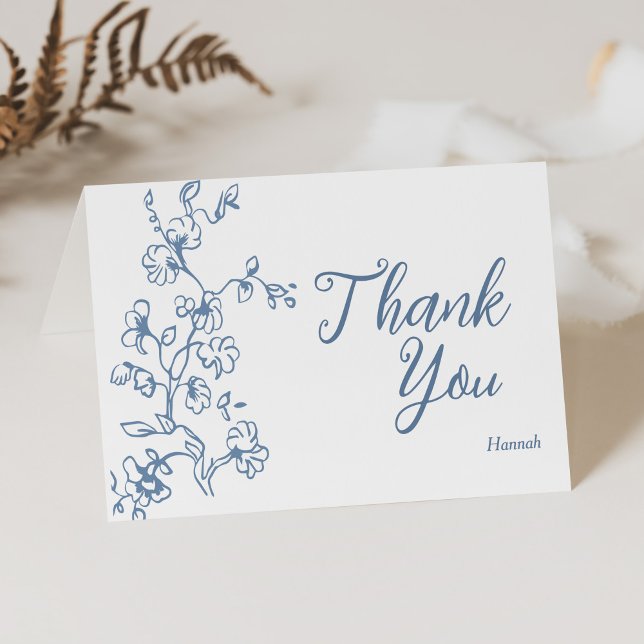 Something Blue Before I Do Bridal Shower Thank You Card (Creator Uploaded)
