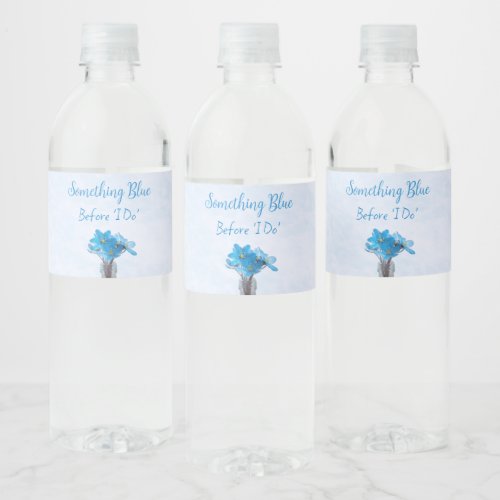 Something Blue Before I Do Bridal Shower Water Bottle Label