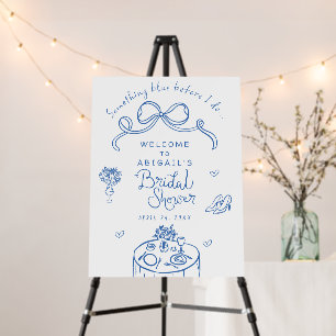 Something Blue Before I Do Bridal Shower Welcome Foam Board