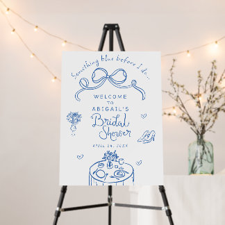Something Blue Before I Do Bridal Shower Welcome Foam Board
