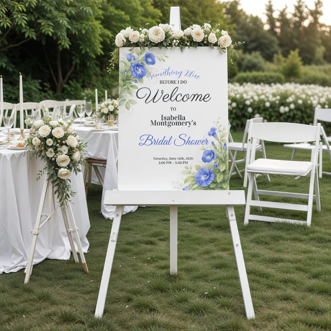 Something Blue Before I Do Bridal Shower Welcome Foam Board (Something Blue Before I Do Bridal Shower Welcome Foam Board)