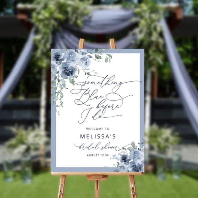 Something Blue Before I Do Bridal Shower Foam Board Zazzle