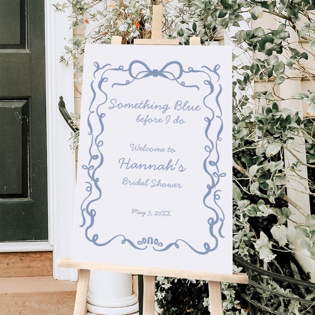 Something Blue Before I Do Bridal Shower Welcome Foam Board (Creator Uploaded)