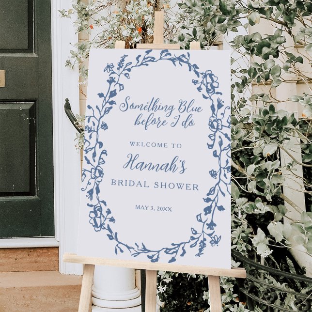 Something Blue Before I Do Bridal Shower Welcome Foam Board (Creator Uploaded)