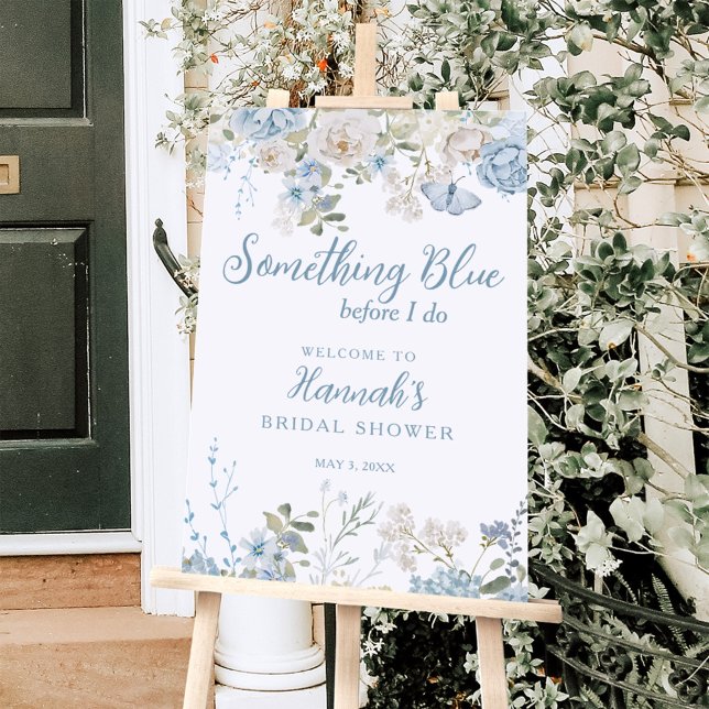 Something Blue Before I Do Bridal Shower Welcome Foam Board (Creator Uploaded)